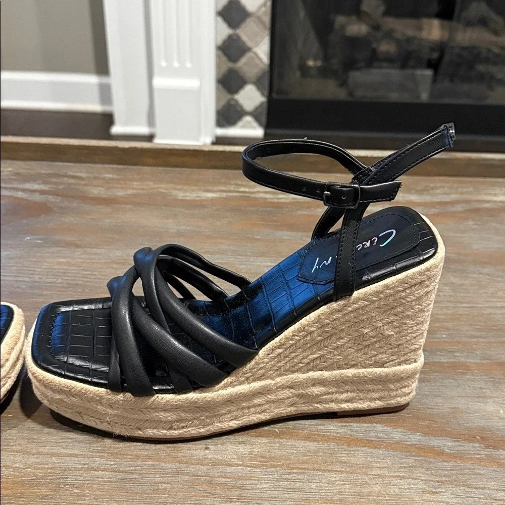 Circus by Sam Edelman Women's Wedge Sandals Size 10 New Black Espadrilles
